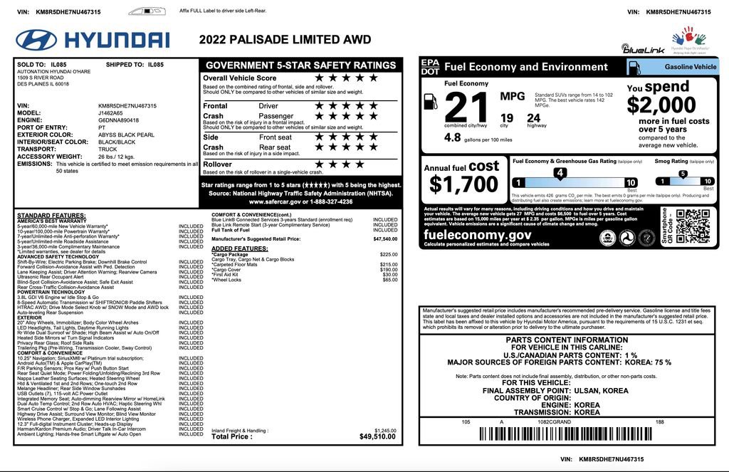 Used 2022 Hyundai Palisade Limited w/ Cargo Package video 2