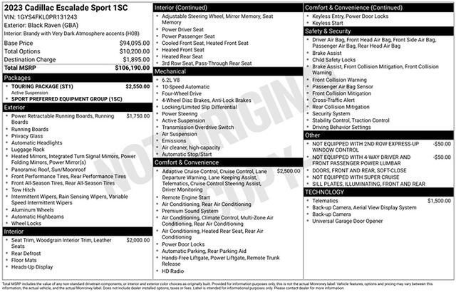 Used 2023 Cadillac Escalade Sport w/ Touring Package image 21