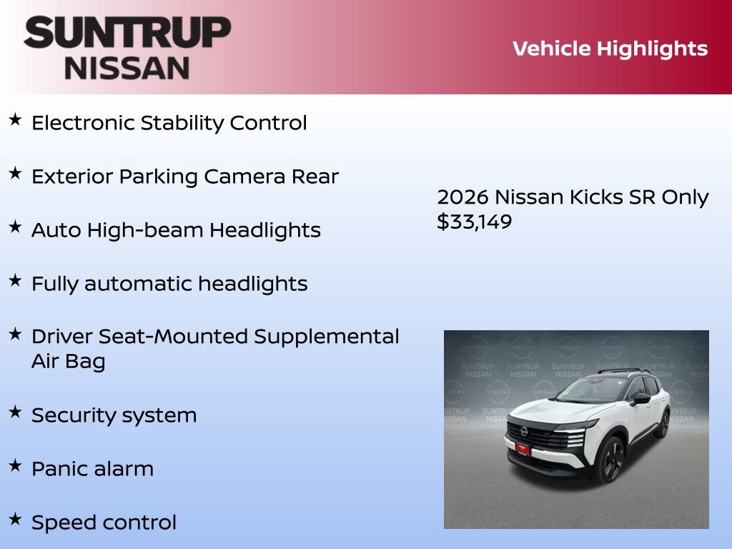 New 2026 Nissan Kicks SR w/ SR Premium Package image 30