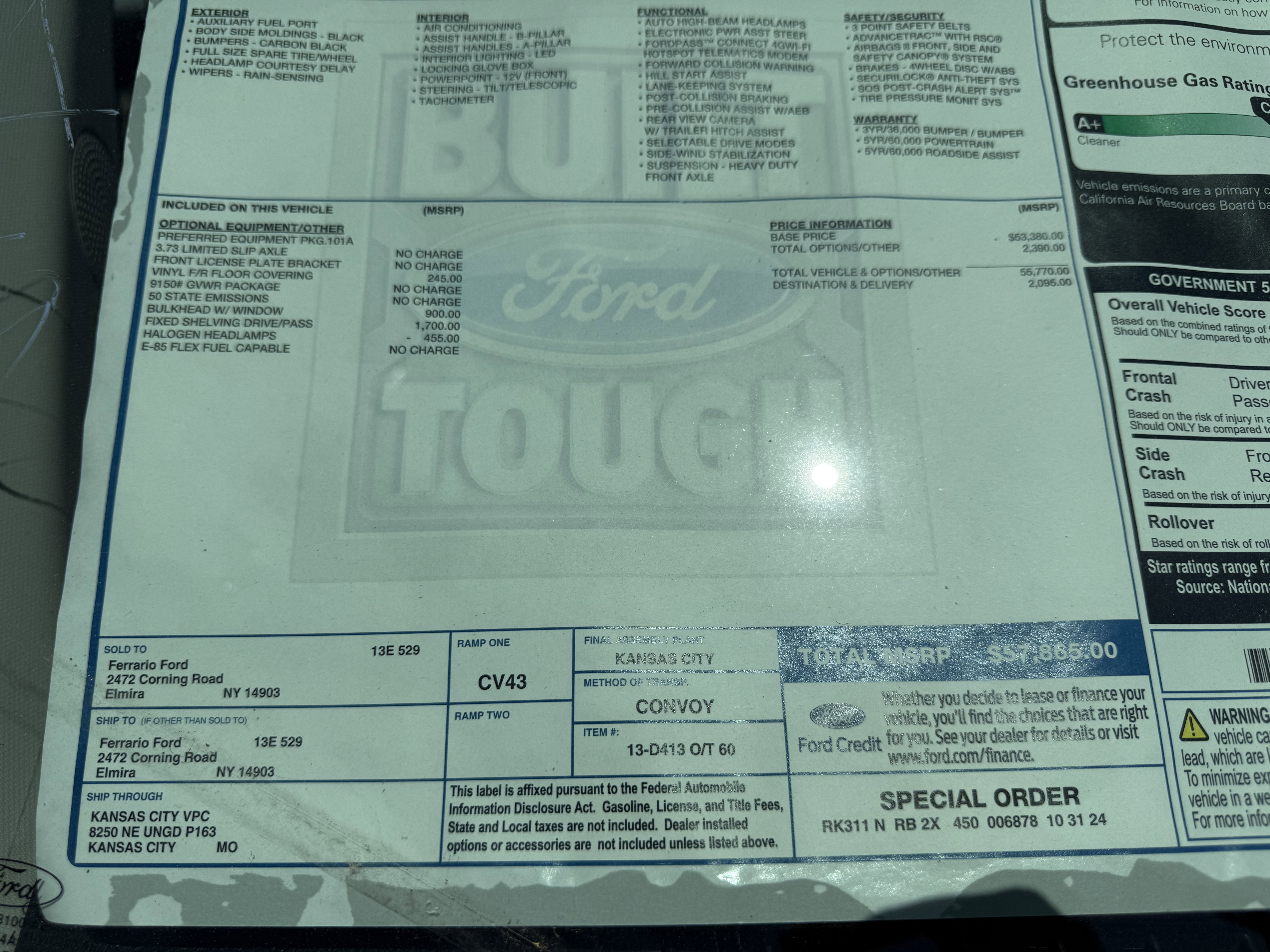 New 2024 Ford Transit 150 XL image 12