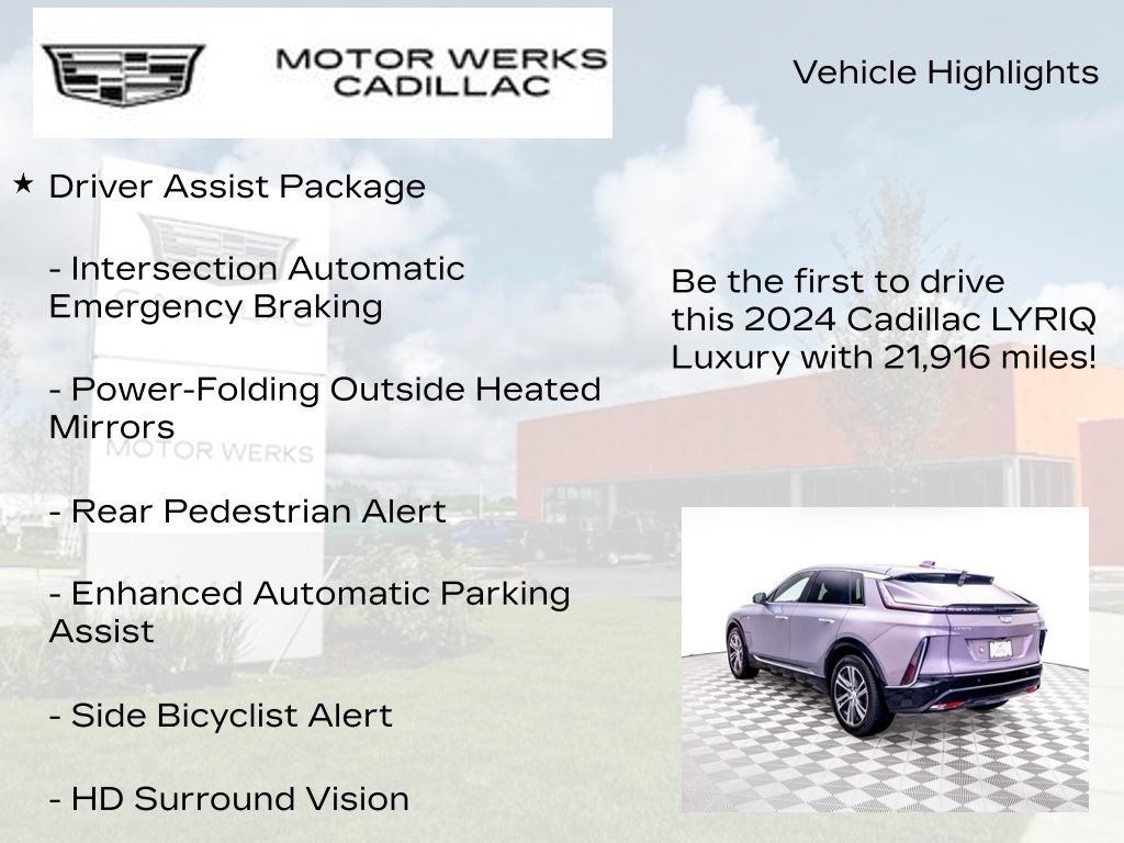 Certified 2024 Cadillac Lyriq Luxury w/ LPO, Floor Liner Package AWD/4WD image 7