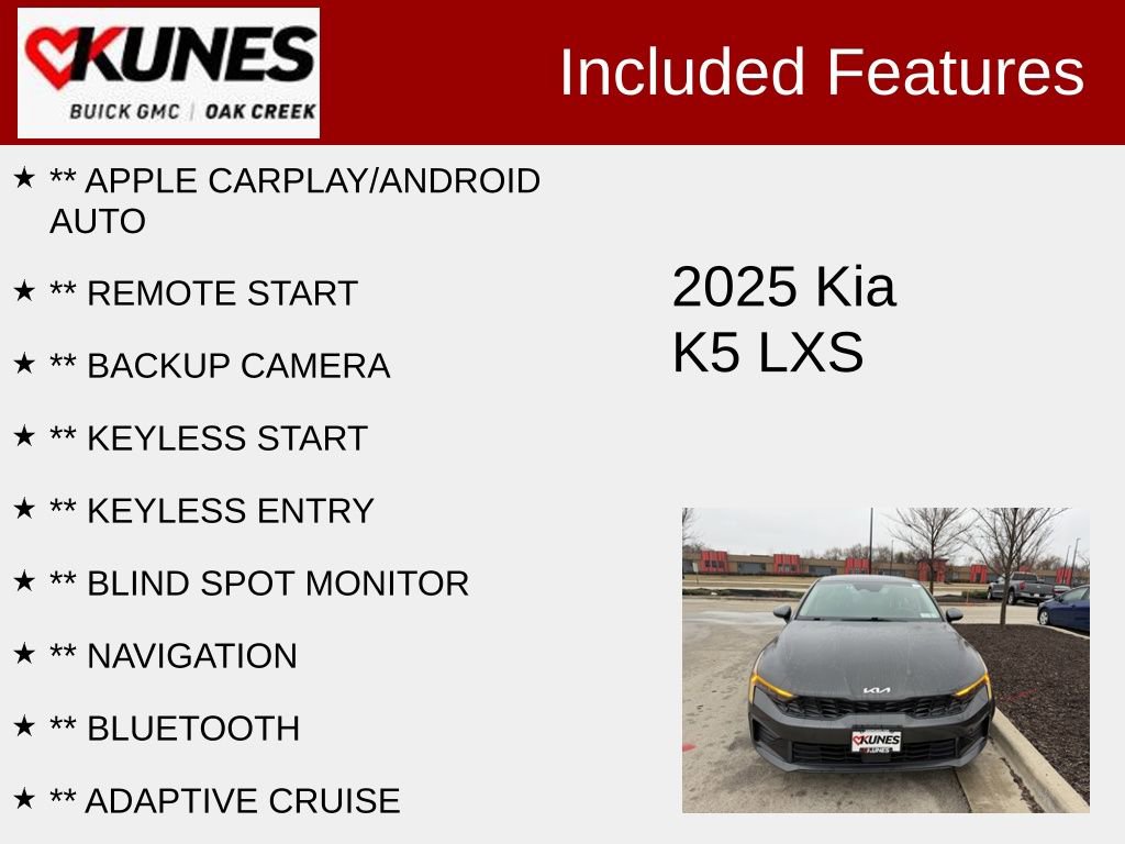 Used 2025 Kia K5 LXS image 2