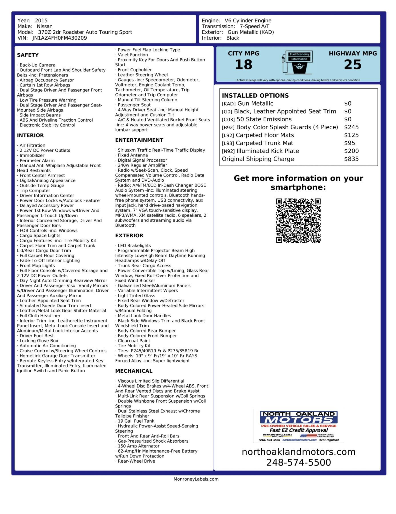 Used 2015 Nissan 370Z Touring Sport image 27