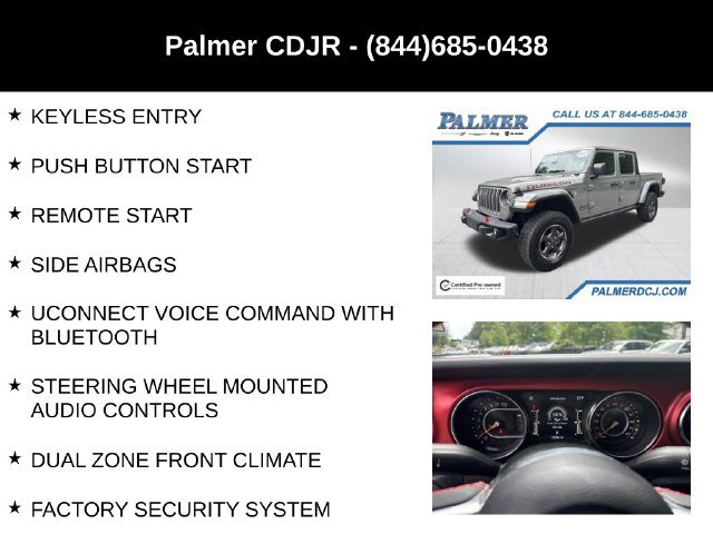 Certified 2023 Jeep Gladiator Rubicon w/ LED Lighting Group AWD/4WD image 18