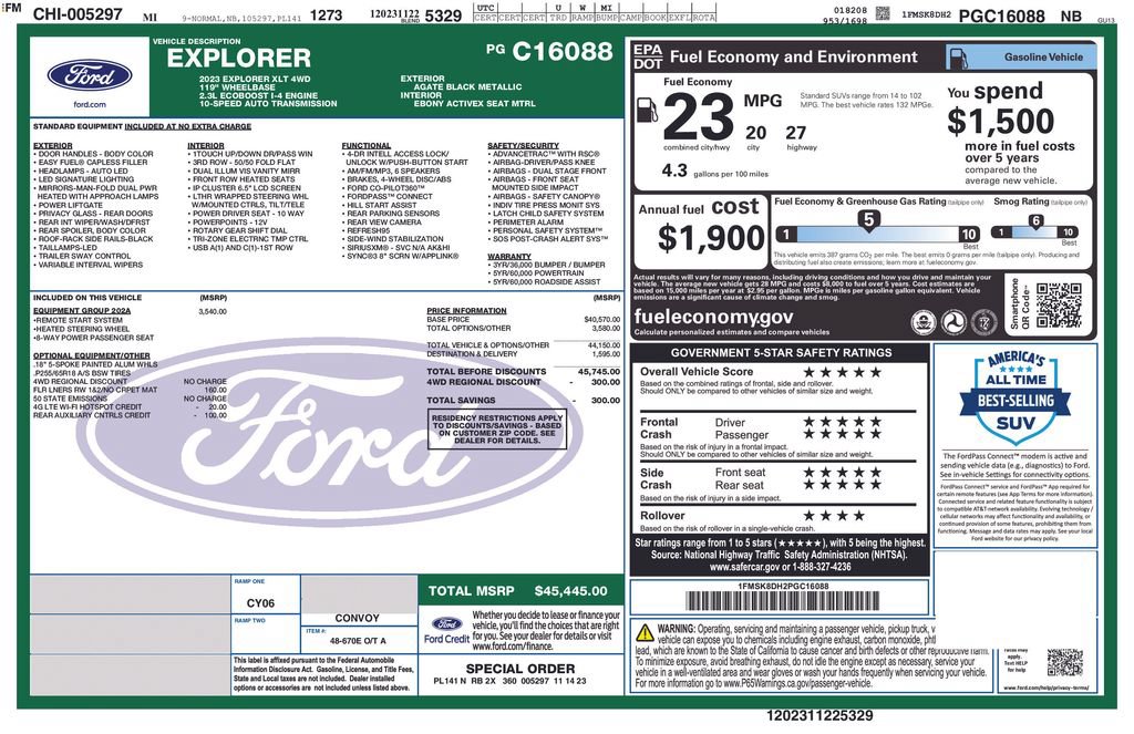 Used 2023 Ford Explorer XLT w/ Equipment Group 202A AWD/4WD image 41