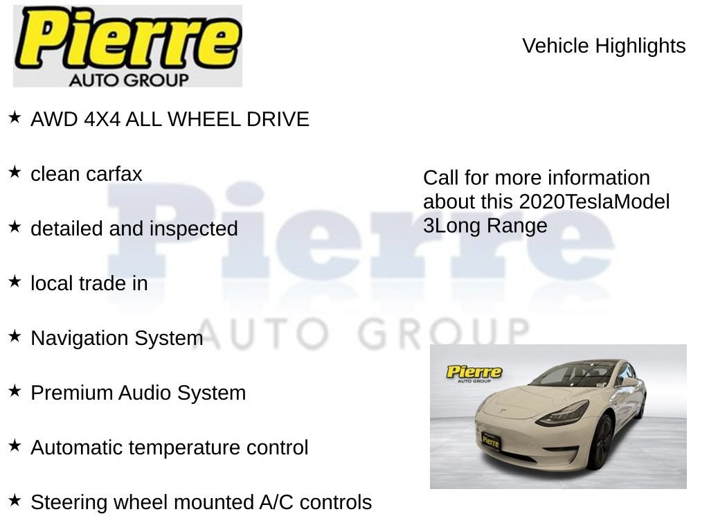 Used 2020 Tesla Model 3 Long Range AWD/4WD image 7