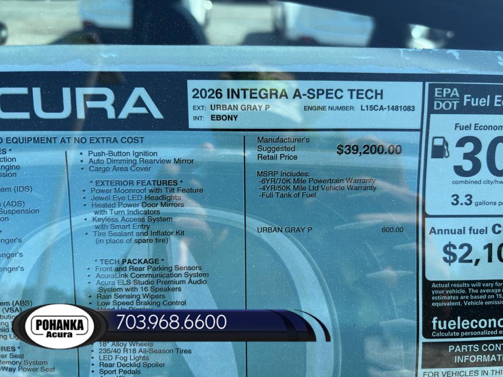 New 2026 Acura Integra A-Spec w/ Technology Package FWD image 29