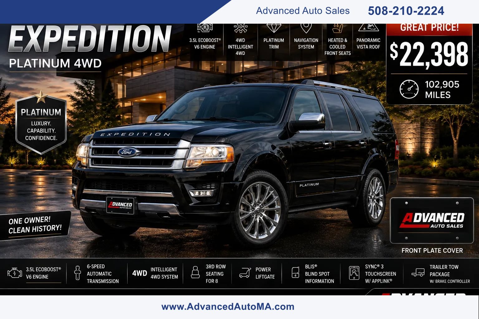 Used 2017 Ford Expedition Platinum AWD/4WD image 1