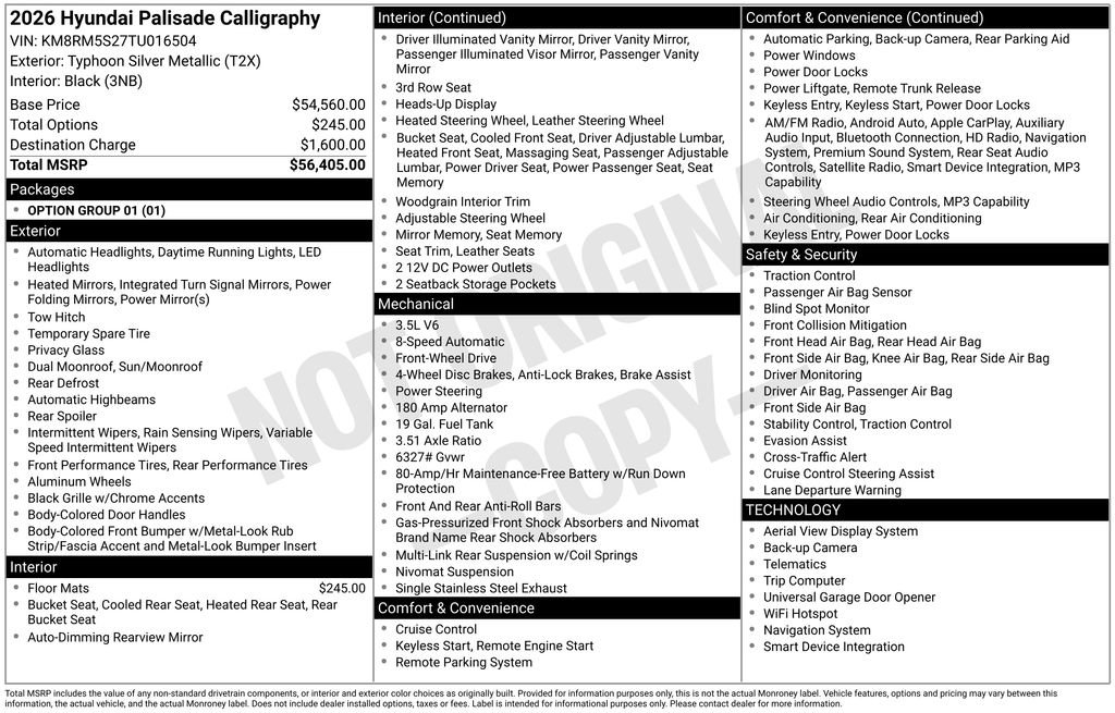 Used 2026 Hyundai Palisade Calligraphy image 17