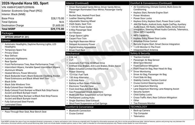 New 2026 Hyundai Kona SEL Sport image 22