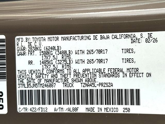 New 2026 Toyota Tacoma TRD Off-Road image 24