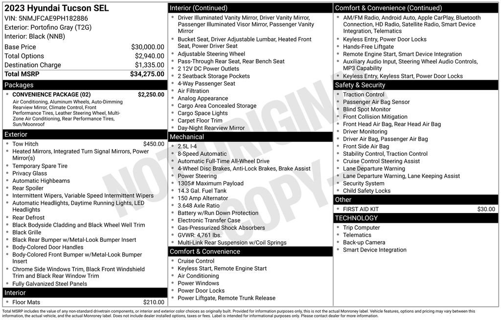 Used 2023 Hyundai Tucson SEL w/ Convenience Package image 38