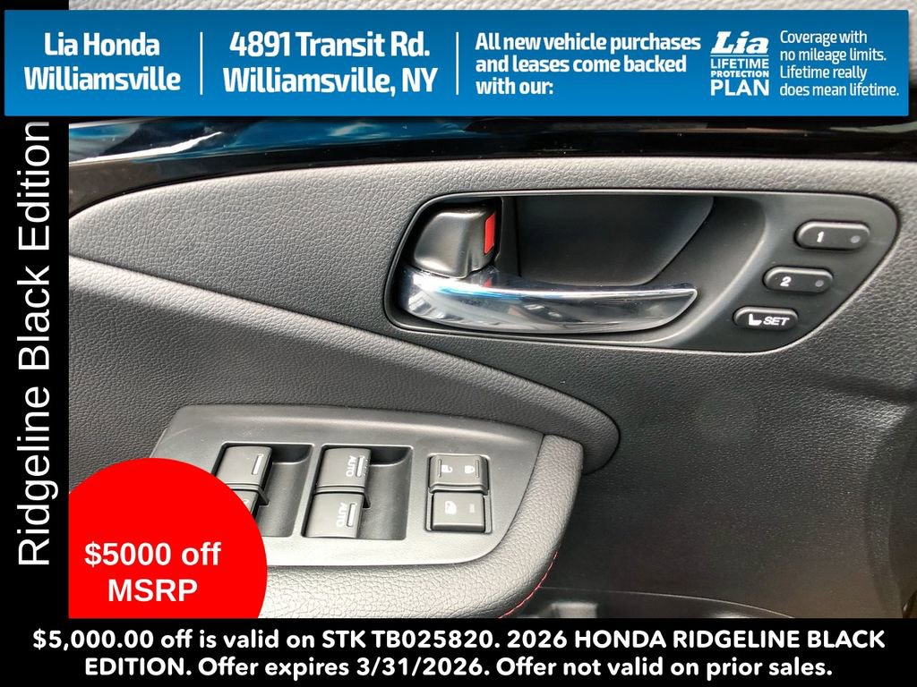 New 2026 Honda Ridgeline Black Edition image 14