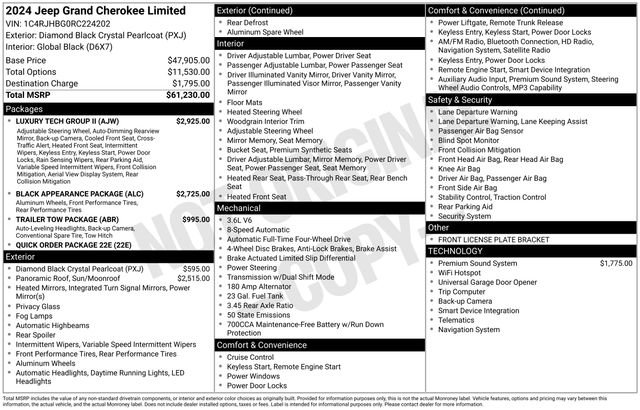 Used 2024 Jeep Grand Cherokee Limited w/ Luxury Tech Group II AWD/4WD image 9