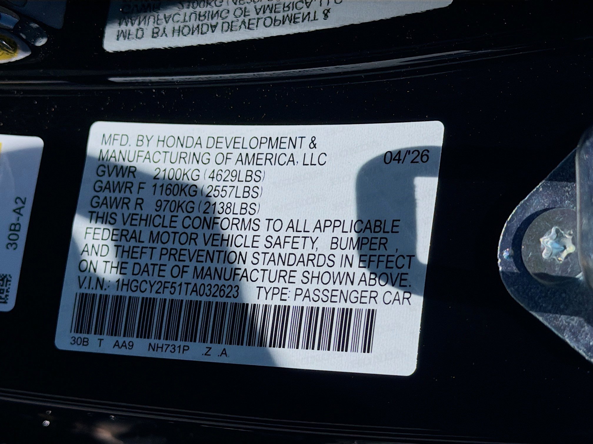 New 2026 Honda Accord Sport image 29