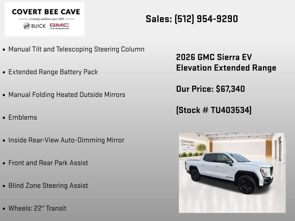New 2026 GMC Sierra EV Elevation w/ LPO, Elevation Dark Package AWD/4WD image 20