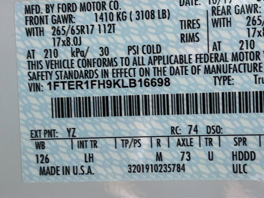 Used 2019 Ford Ranger XLT w/ FX4 Off-Road Package image 28