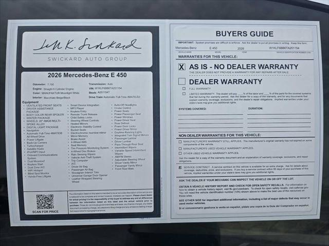 Used 2026 Mercedes-Benz E 450 4MATIC Sedan image 16