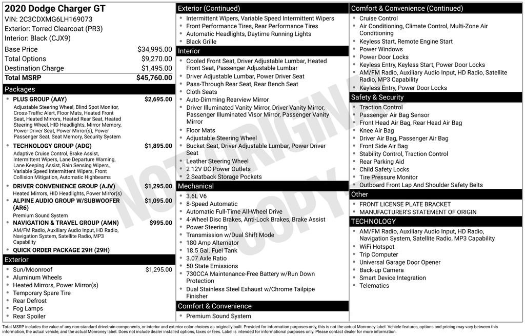 Certified 2020 Dodge Charger GT w/ Plus Group image 41