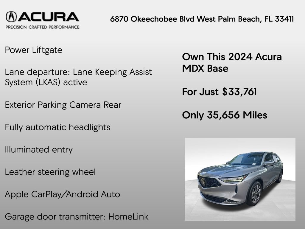 Certified 2024 Acura MDX w/ Technology Package FWD image 14