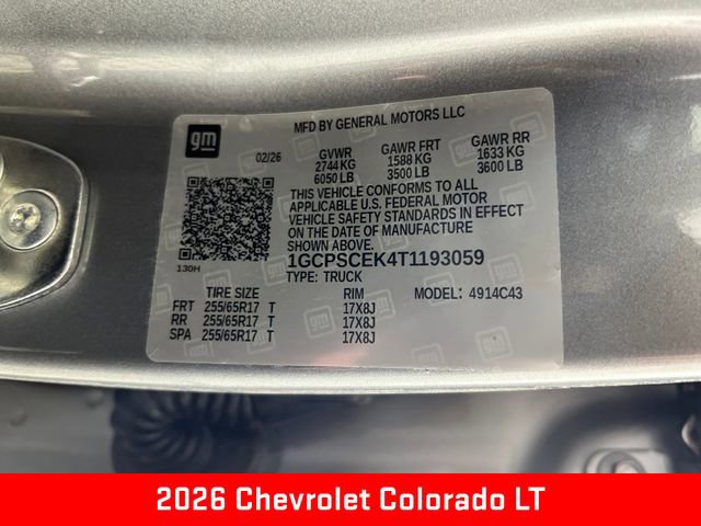 New 2026 Chevrolet Colorado LT w/ Advanced Trailering Package RWD image 26