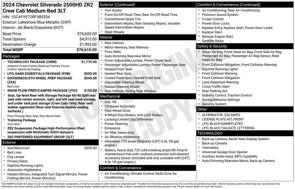 Used 2024 Chevrolet Silverado 2500 ZR2 w/ Technology Package image 19