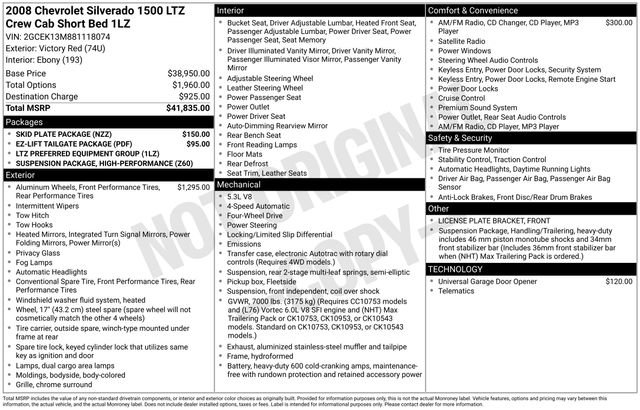 Used 2008 Chevrolet Silverado 1500 LTZ w/ Skid Plate Package image 13