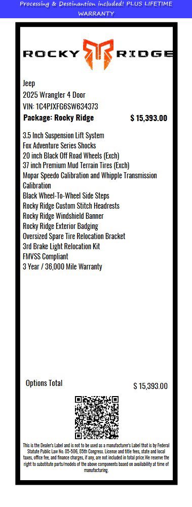 New 2025 Jeep Wrangler Unlimited Rubicon w/ Convenience Group AWD/4WD image 29