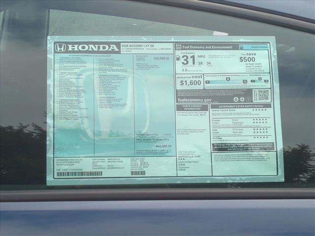 New 2026 Honda Accord SE image 17