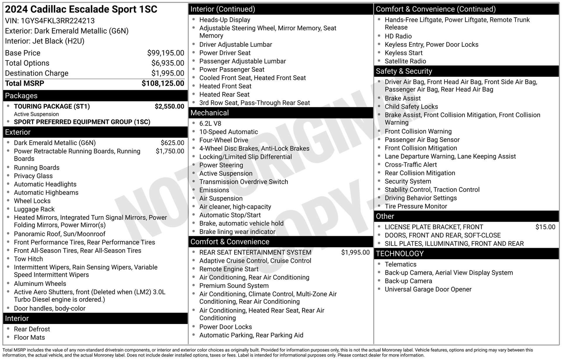 Used 2024 Cadillac Escalade Sport w/ Touring Package image 32