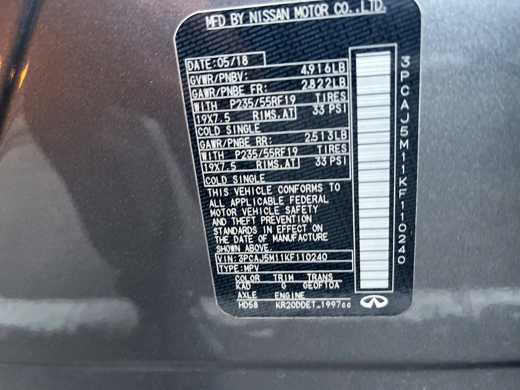 Used 2019 INFINITI QX50 Pure FWD image 9