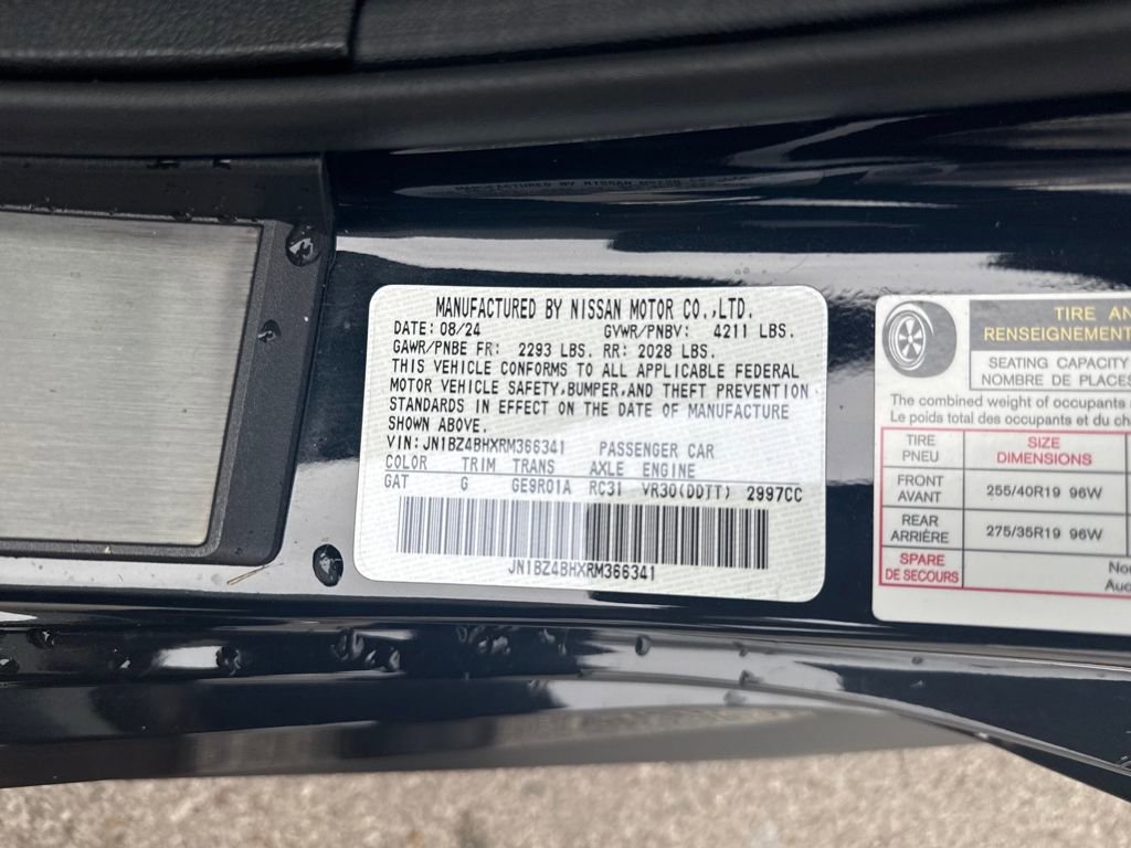 Certified 2024 Nissan Z Performance w/ Floor Mat Package image 31