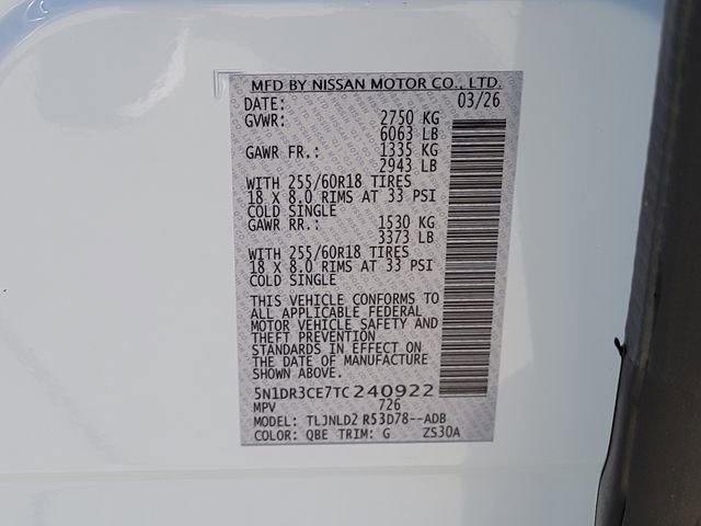 New 2026 Nissan Pathfinder SL AWD/4WD image 12