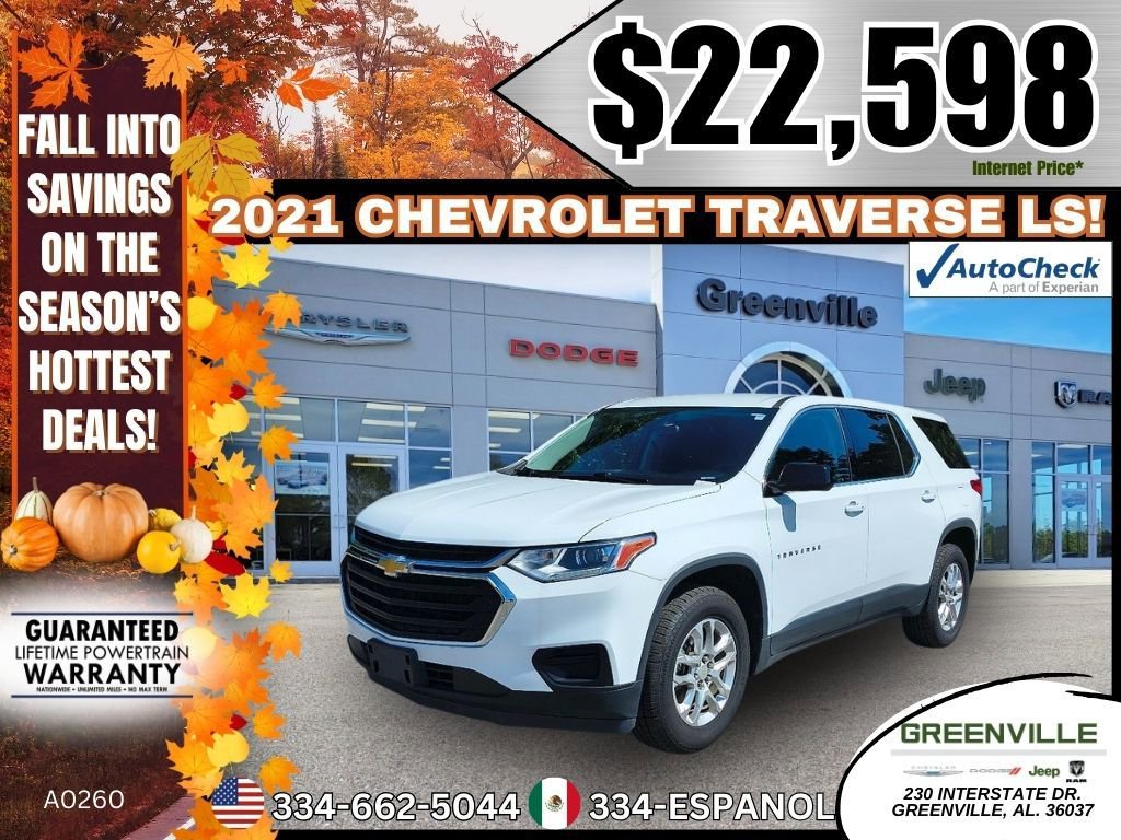 Used 2021 Chevrolet Traverse LS
