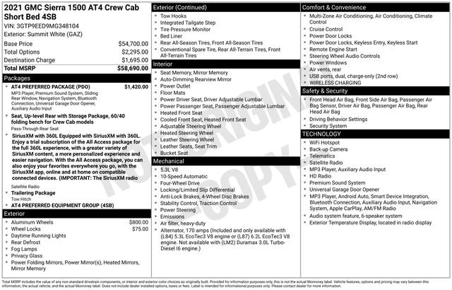 Used 2021 GMC Sierra 1500 AT4 w/ AT4 Preferred Package AWD/4WD image 4