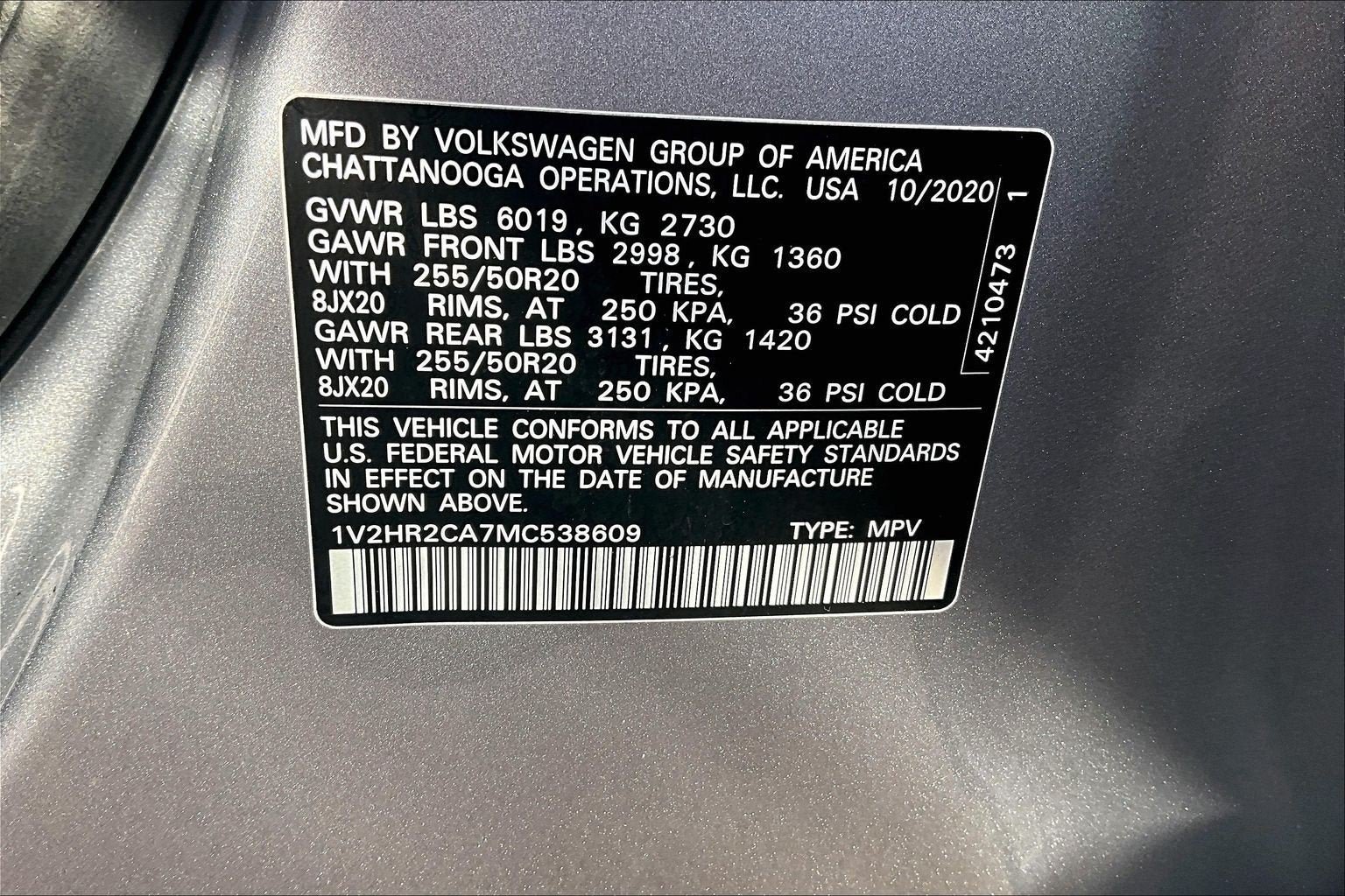 Used 2021 Volkswagen Atlas SE AWD/4WD image 29
