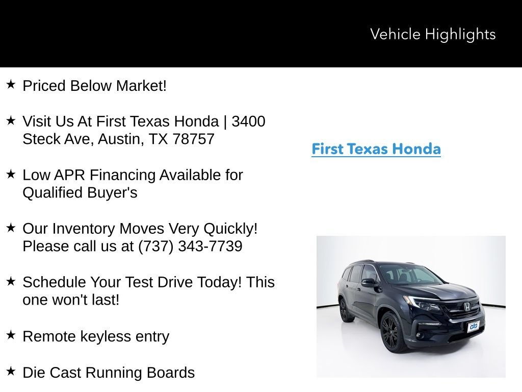 Certified 2022 Honda Pilot Special Edition image 10