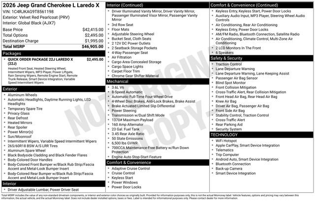 New 2026 Jeep Grand Cherokee L Laredo image 36