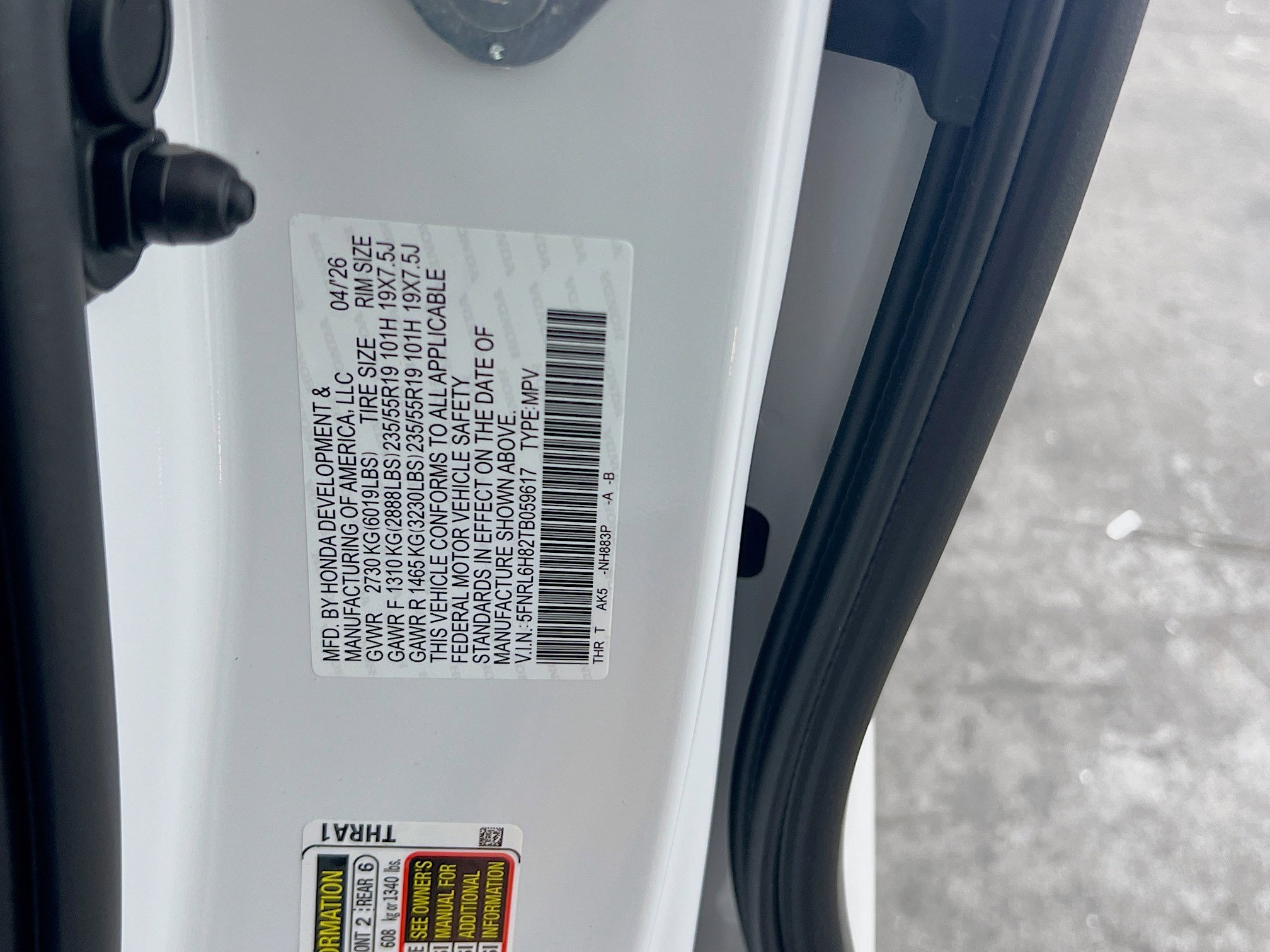 New 2026 Honda Odyssey Touring image 15