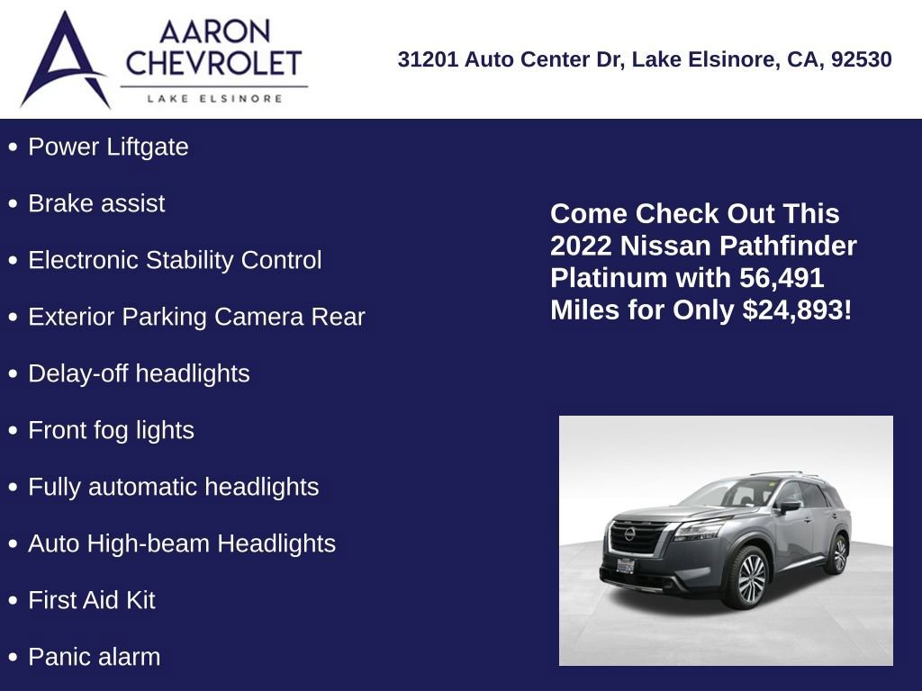 Used 2022 Nissan Pathfinder Platinum w/ Cargo Package image 25