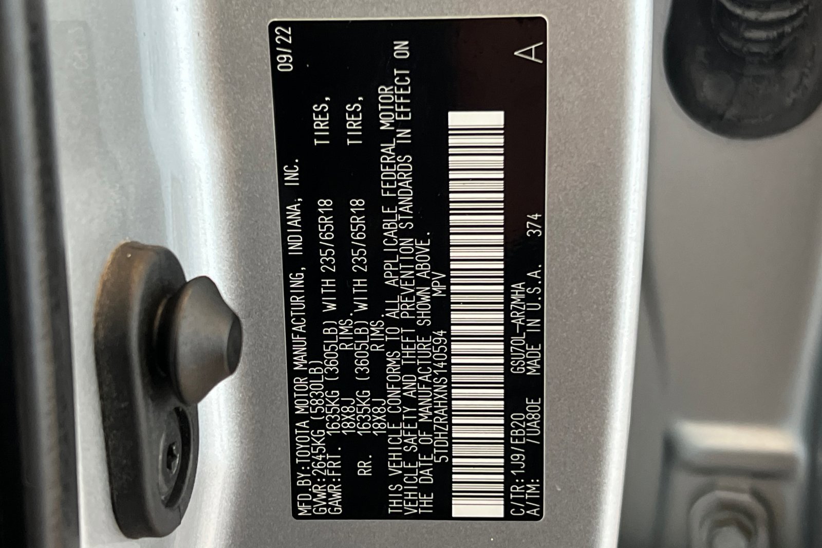 Certified 2022 Toyota Highlander XLE image 30
