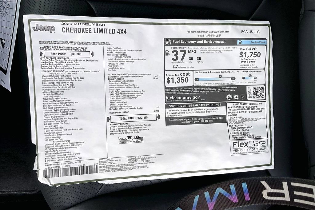 New 2026 Jeep Cherokee Laredo image 14