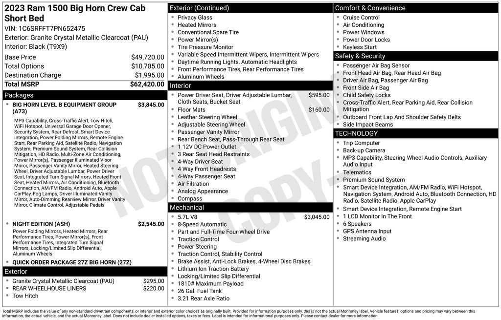 Used 2023 RAM 1500 Big Horn AWD/4WD image 42