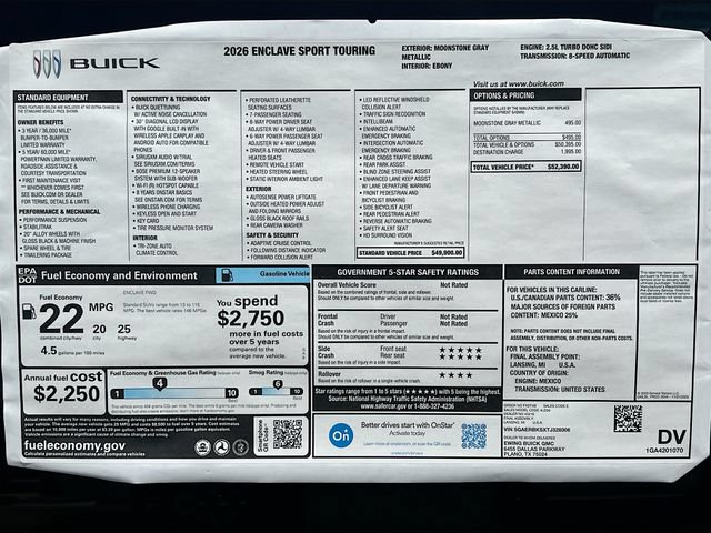 New 2026 Buick Enclave Sport Touring FWD image 21