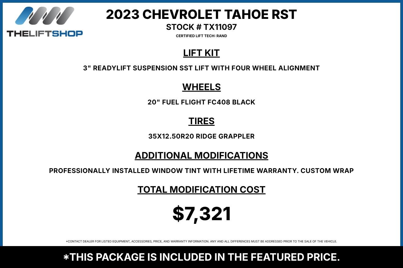 Used 2023 Chevrolet Tahoe RST w/ RST Performance Edition AWD/4WD image 2