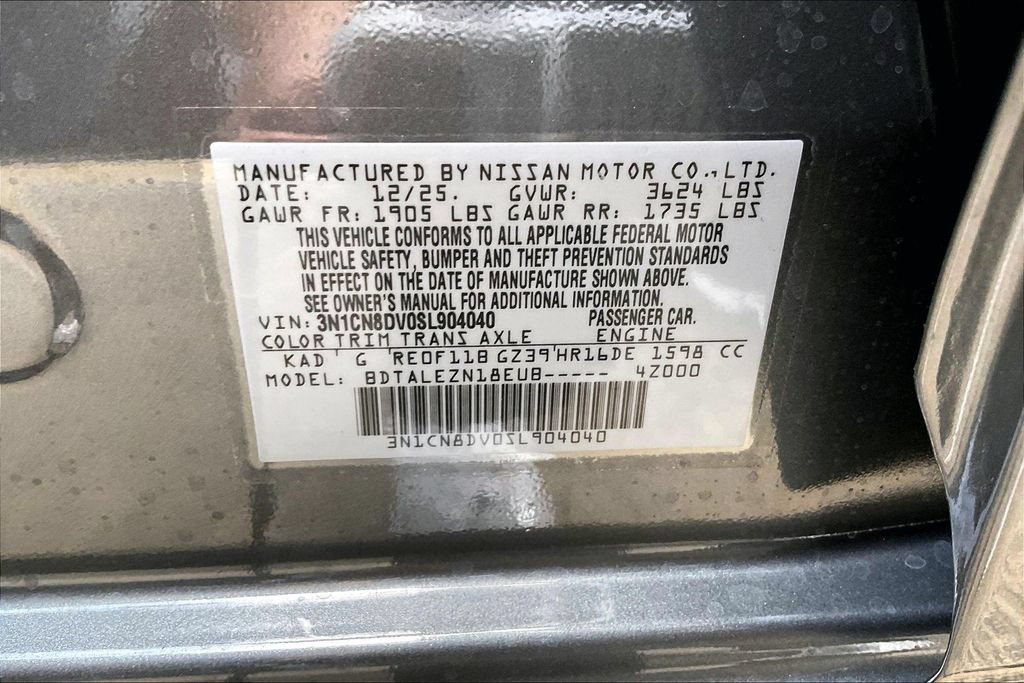 New 2025 Nissan Versa S w/ Trunk Package FWD image 31