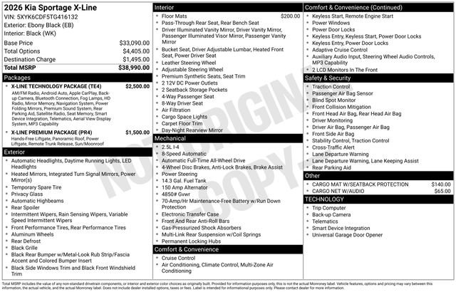 Certified 2026 Kia Sportage X-Line w/ X-Line Technology Package AWD/4WD image 37