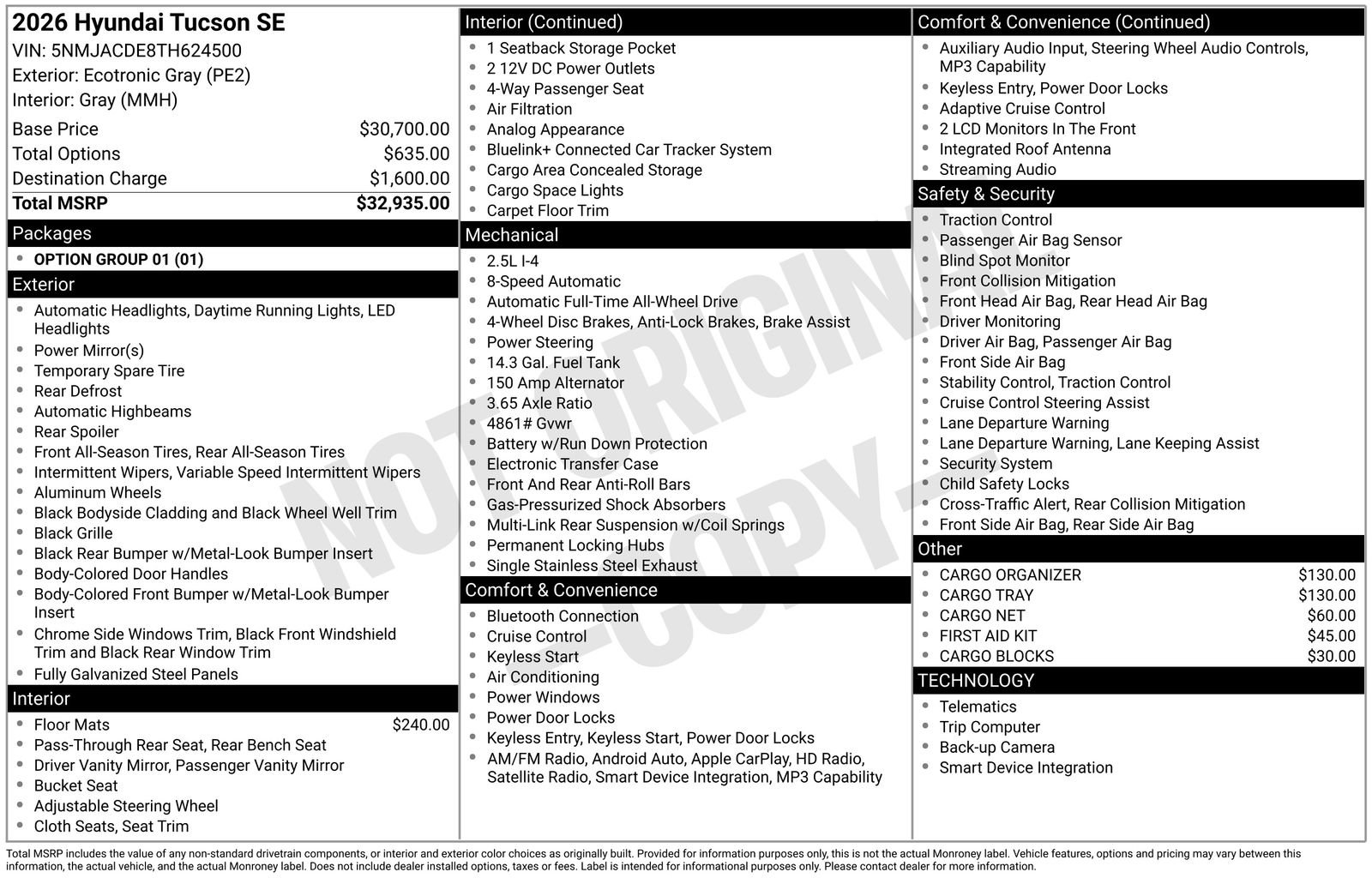 New 2026 Hyundai Tucson SE image 9