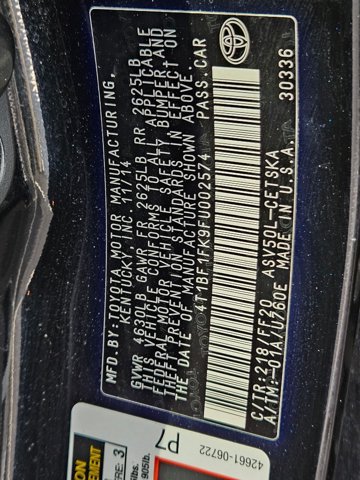 Used 2015 Toyota Camry SE FWD image 20
