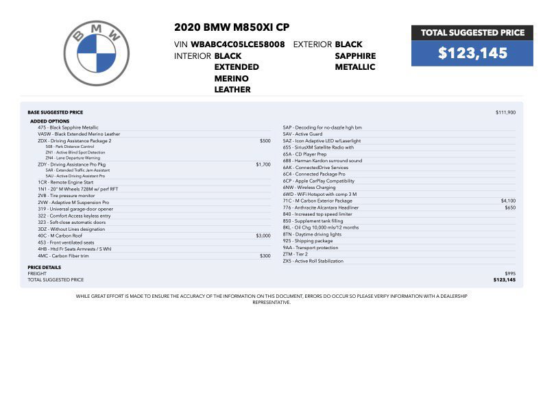 Used 2020 BMW M850i xDrive Coupe w/ M Carbon Exterior Package AWD/4WD image 10